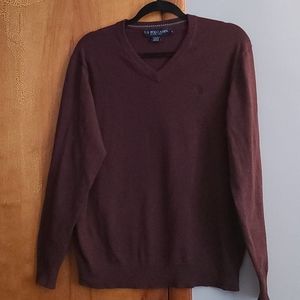 Burgundy V Neck Sweater from U.S. Polo Assn.